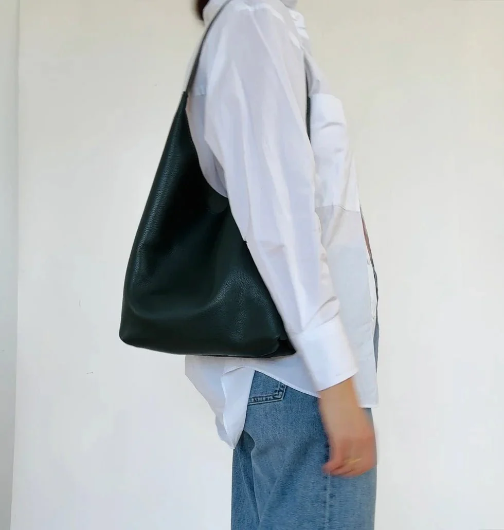 Market Canvas Bruna Shoulder Bag (Kale) - Image 3