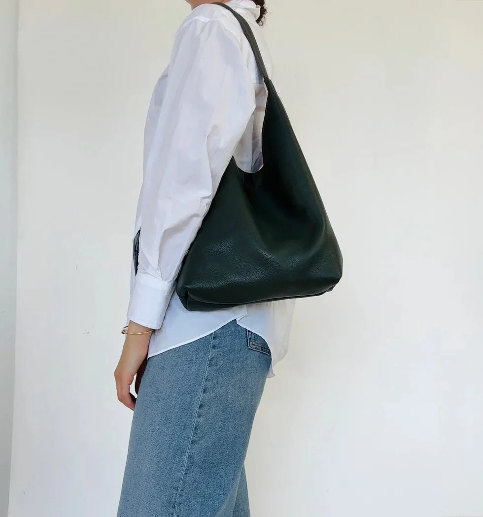 Market Canvas Bruna Shoulder Bag (Kale) - Image 5