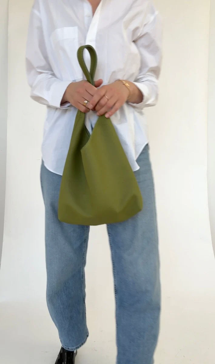 Market Canvas Bruna Shoulder Bag (Kiwi) - Image 4