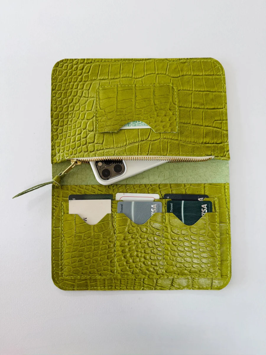 Market Canvas Ivy Leather Clutch Wallet (Various Colours)