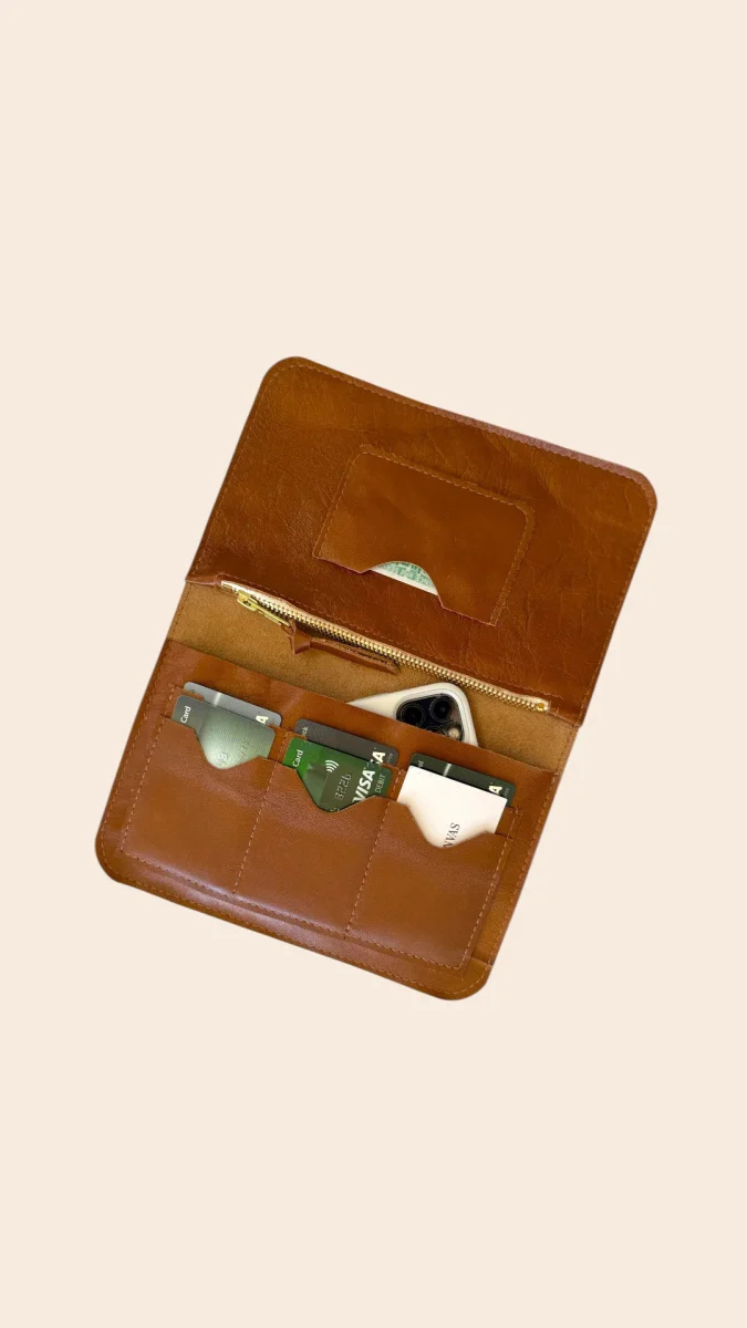 Market Canvas Ivy Leather Clutch Wallet (Various Colours) - Image 7