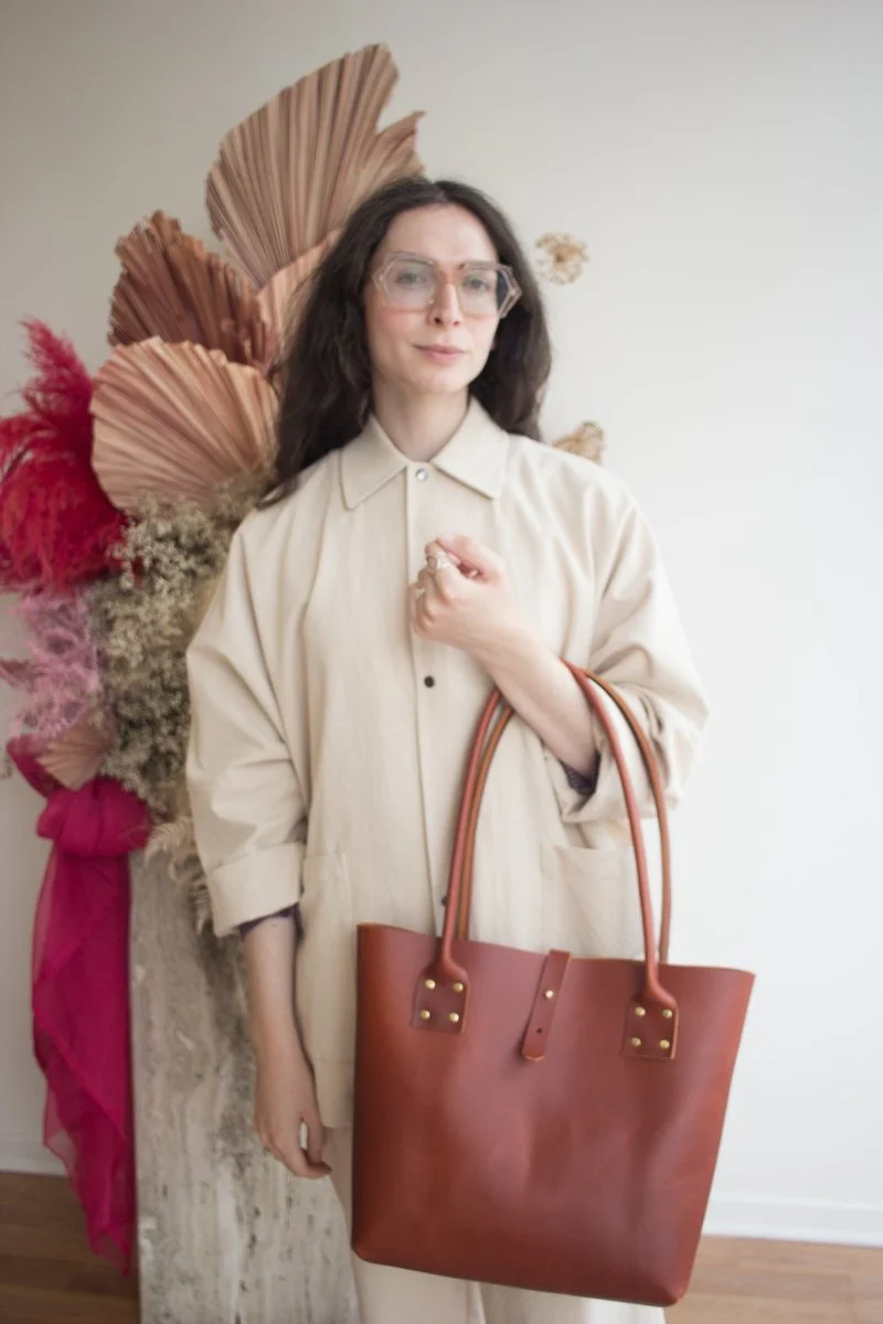 Market Canvas Moore Refined Tote (Chestnut)