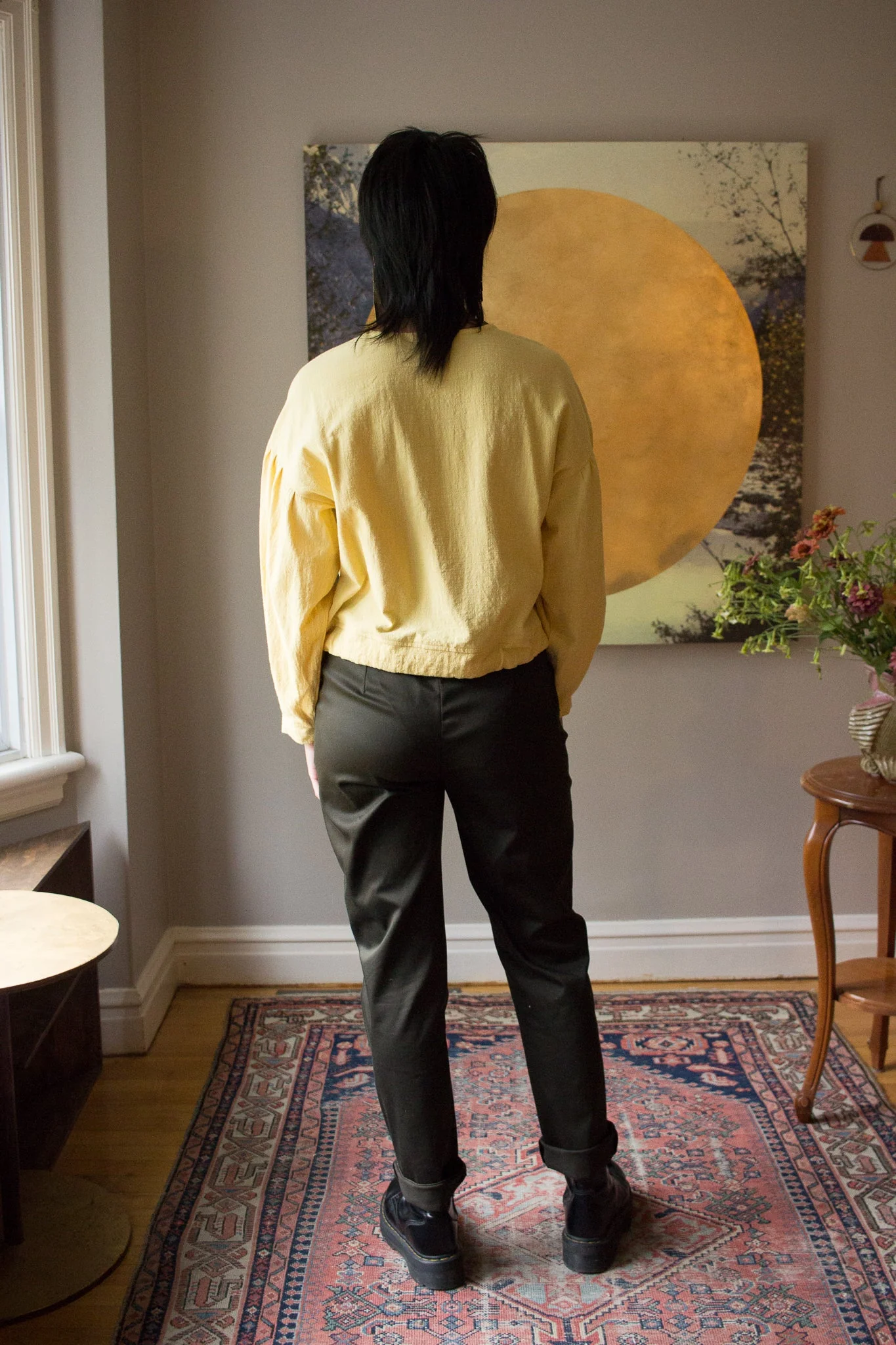 Meemoza Cigarette Stretch Pants (Khaki Green) - Image 3