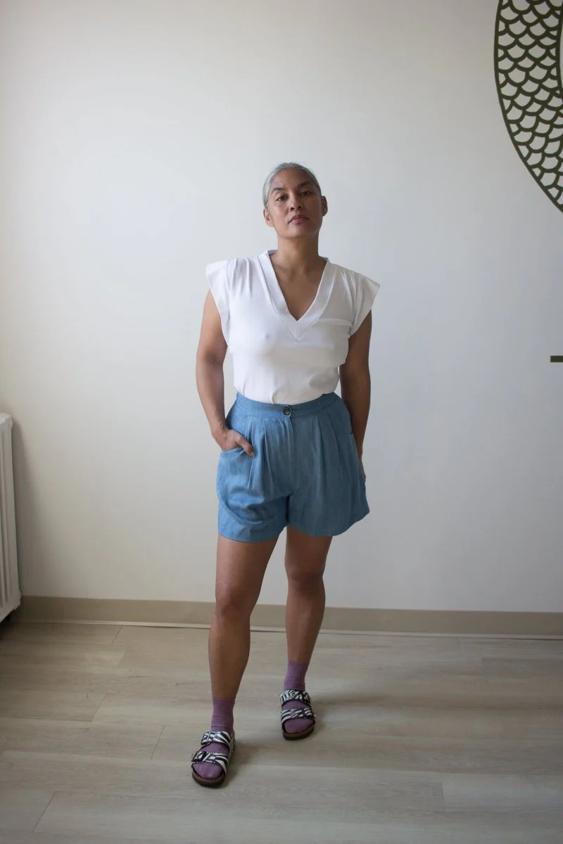 Meemoza Maelle Shorts (Old Blue Tencel)