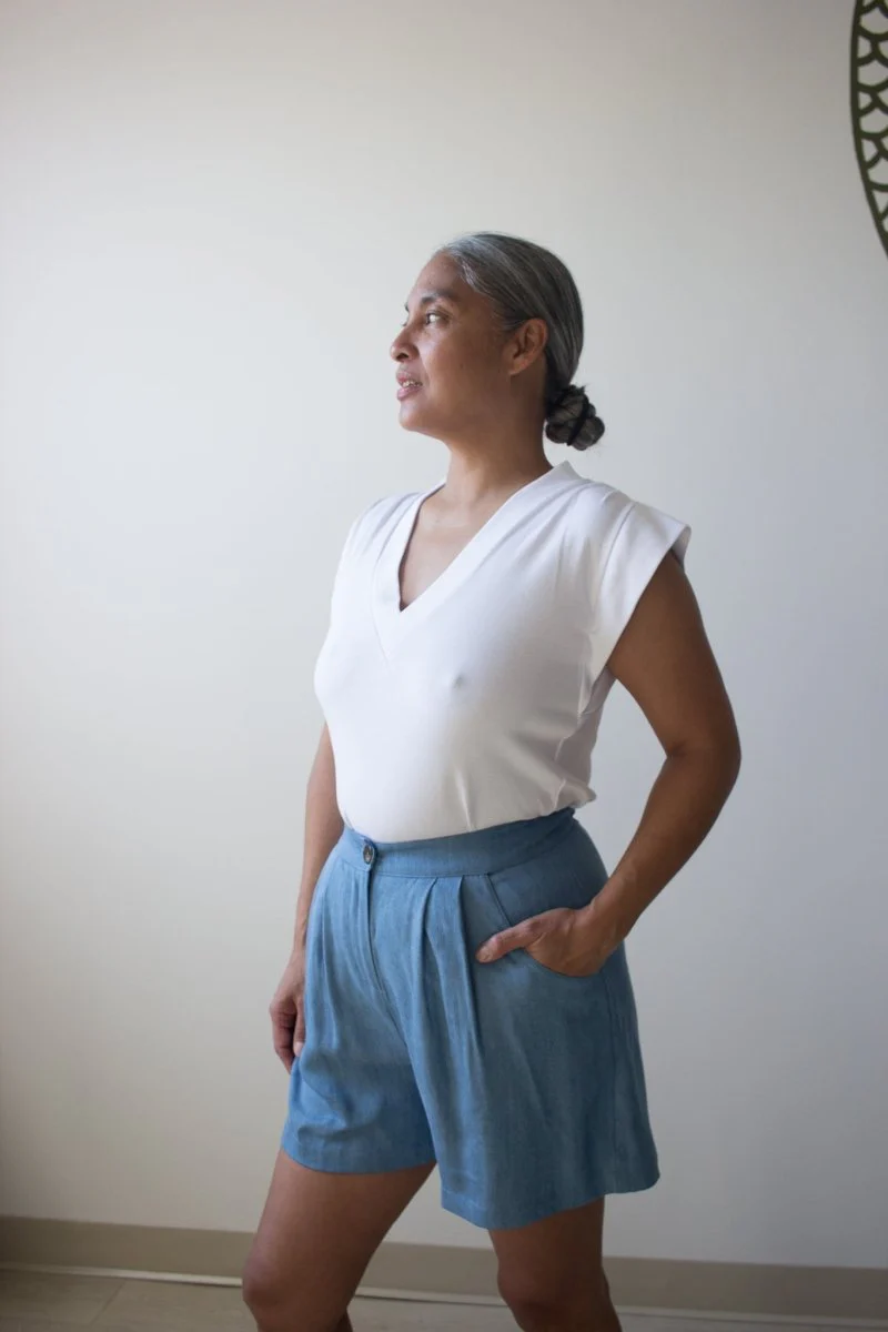 Meemoza Maelle Shorts (Old Blue Tencel) - Image 3