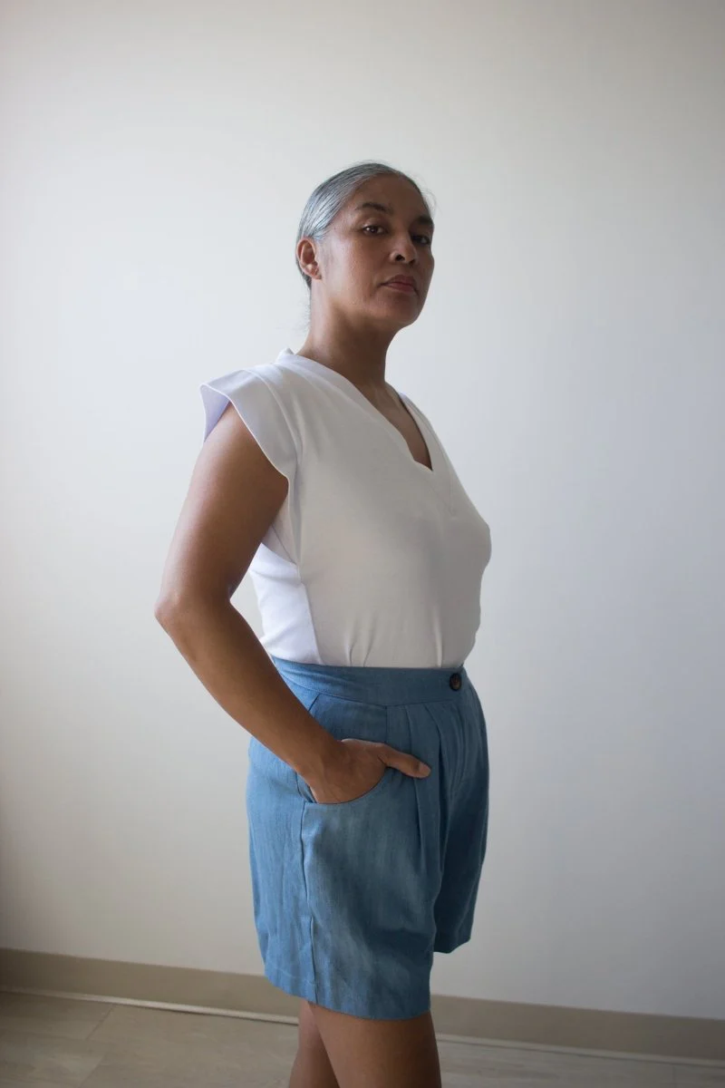 Meemoza Maelle Shorts (Old Blue Tencel) - Image 4