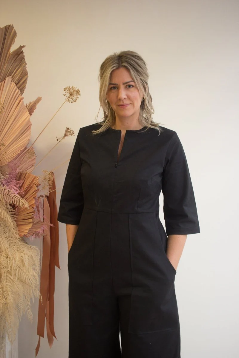 Meg 70's Jumpsuit (Black) - Image 3