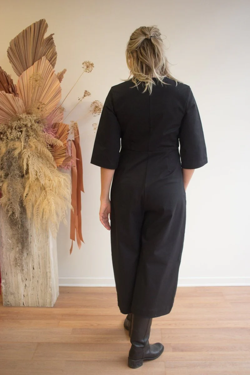Meg 70's Jumpsuit (Black) - Image 5