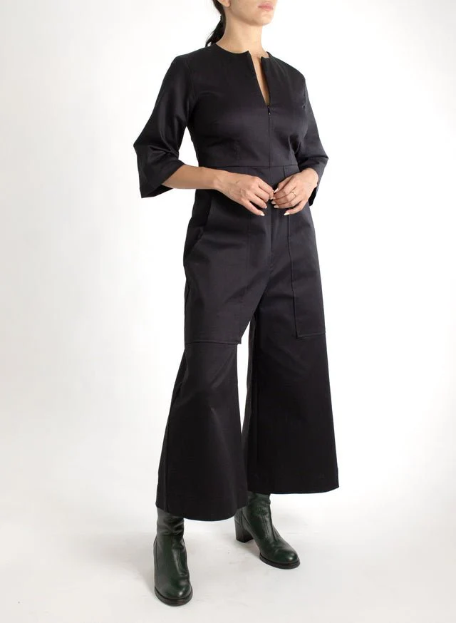 Meg 70's Jumpsuit (Black) - Image 6