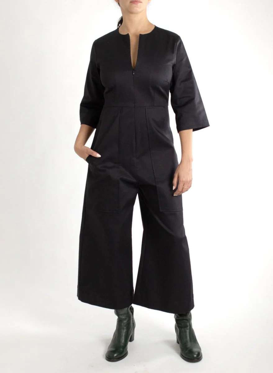 Meg 70's Jumpsuit (Black) - Image 7