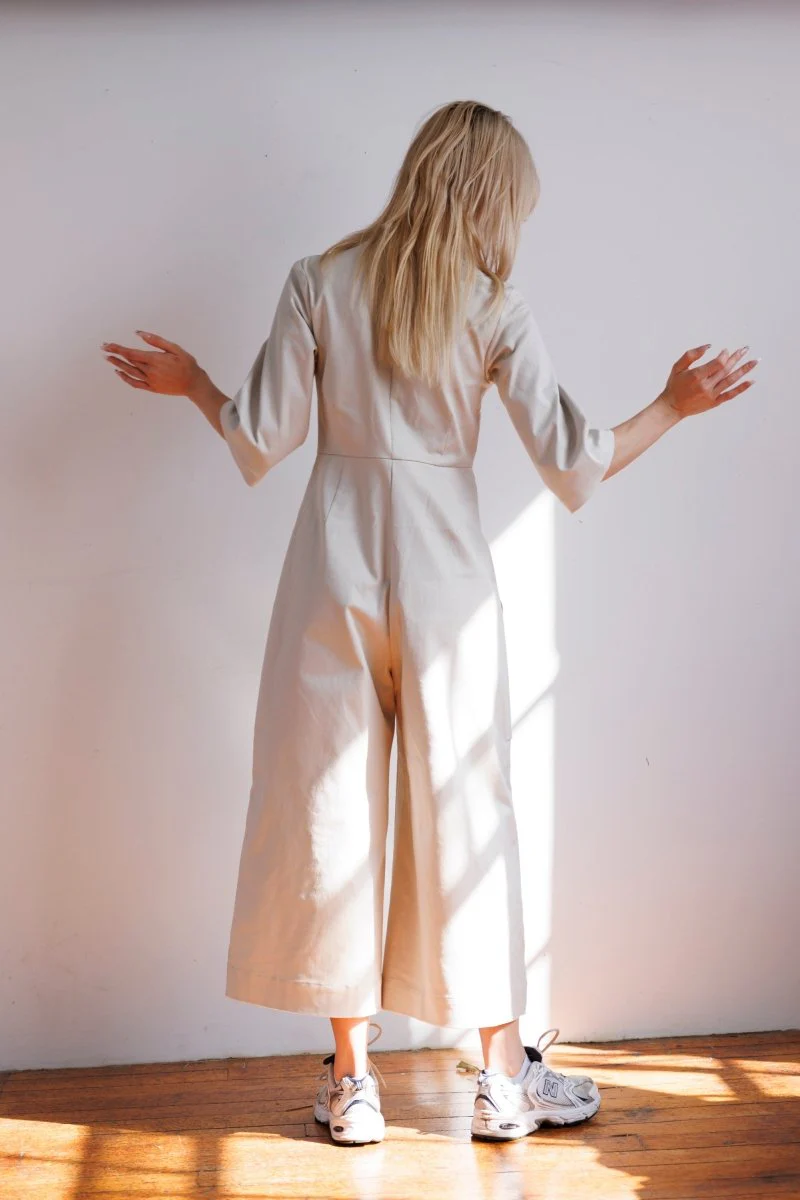 Meg 70's Jumpsuit (Ivory) - Image 11