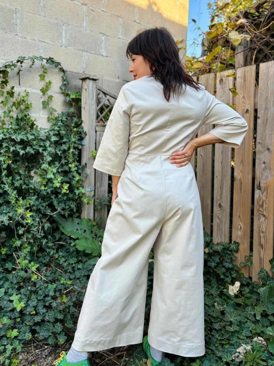 Meg 70's Jumpsuit (Ivory) - Image 12