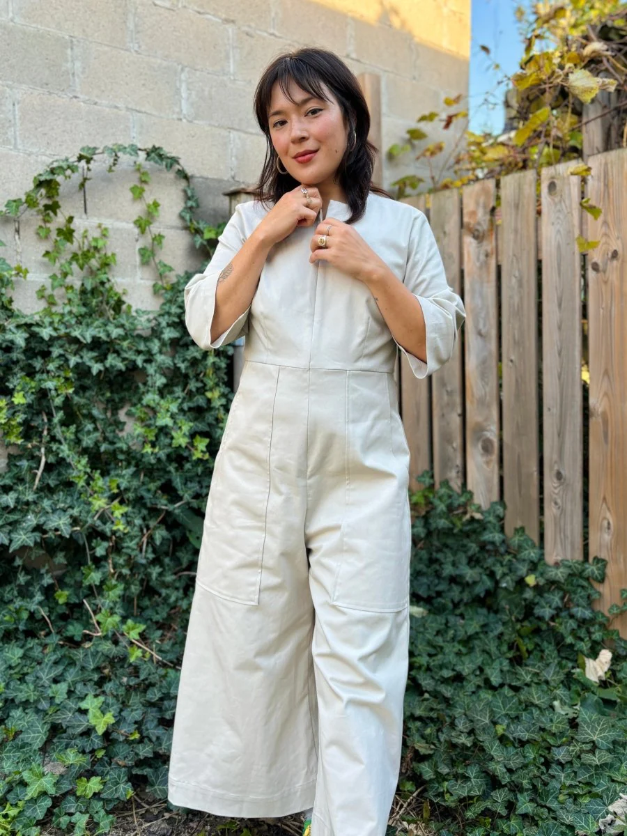 Meg 70's Jumpsuit (Ivory) - Image 13