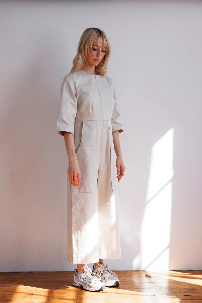 Meg 70's Jumpsuit (Ivory) - Image 8