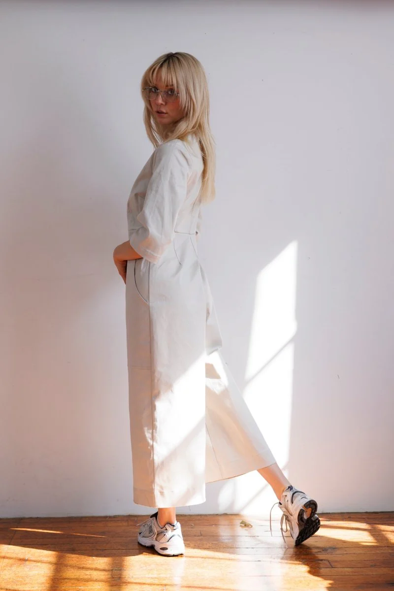 Meg 70's Jumpsuit (Ivory) - Image 9