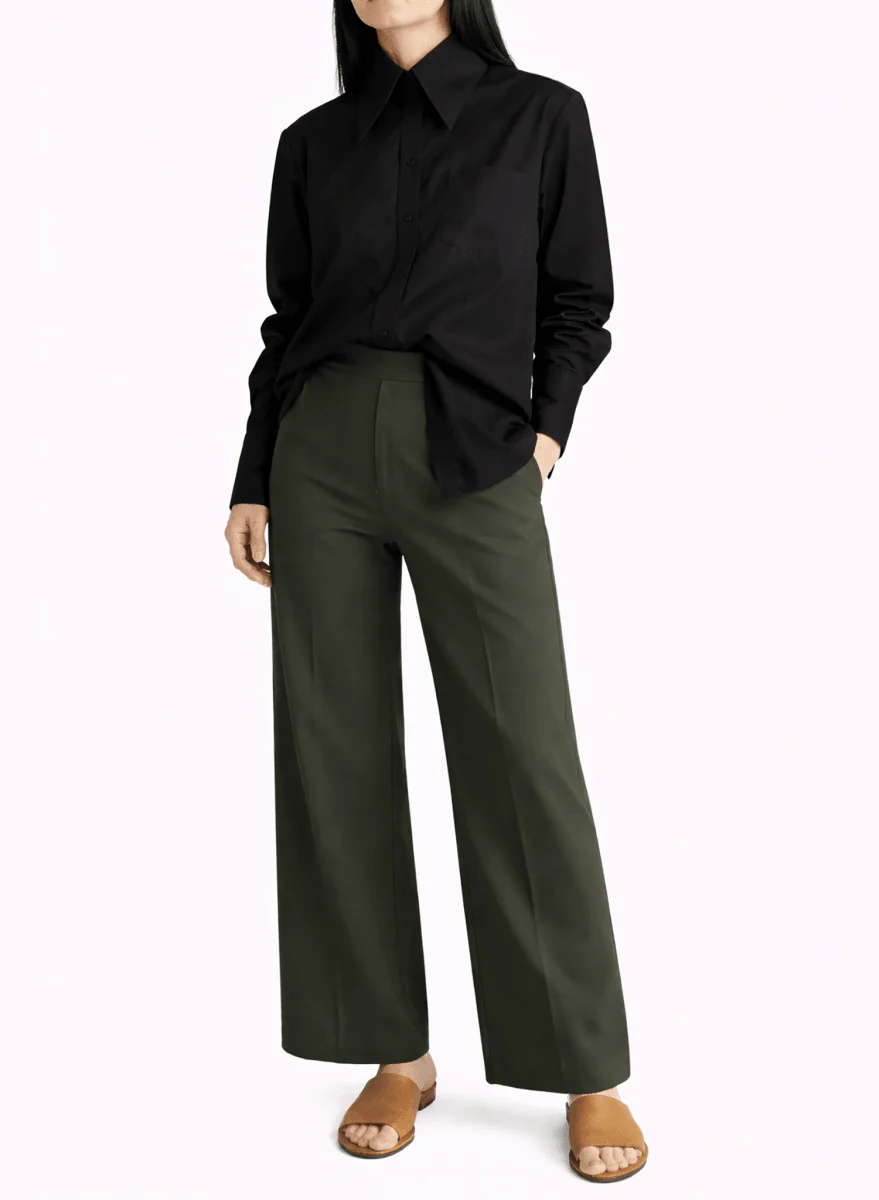 Meg Big Collar Shirt (Black)