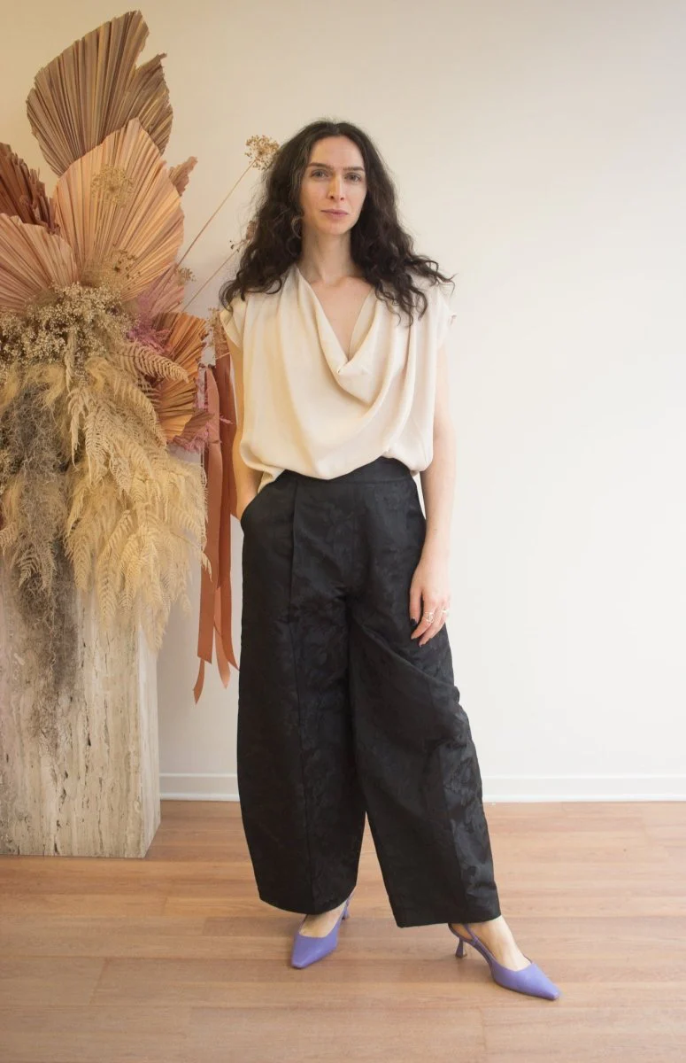 Meg Cowl Top (Oatmeal) - Image 3