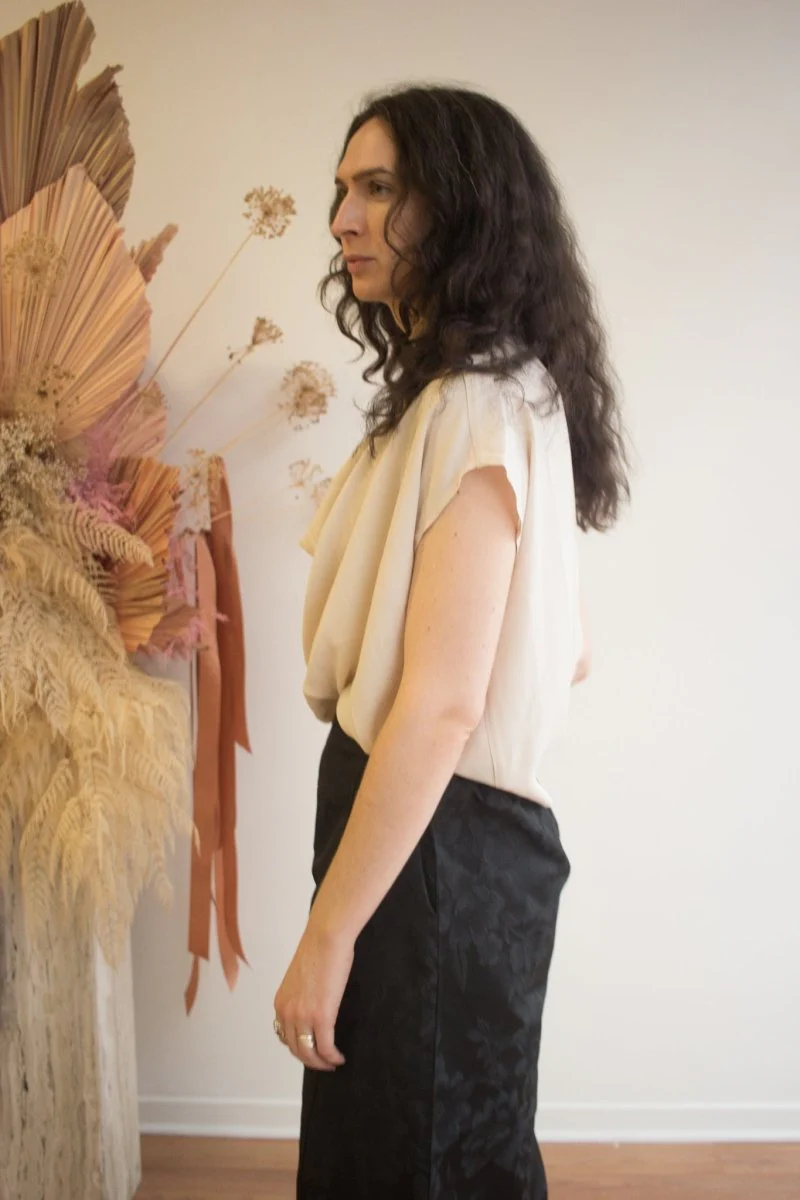 Meg Cowl Top (Oatmeal) - Image 4