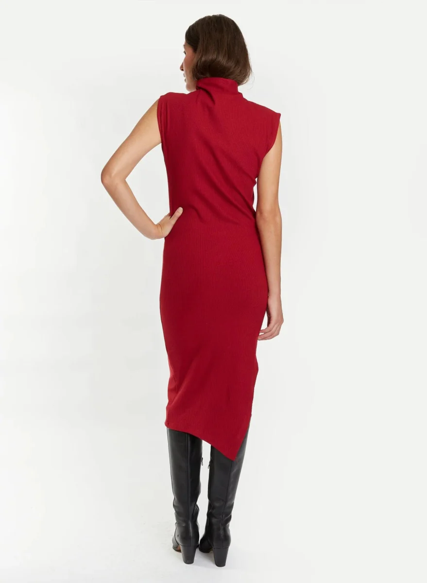 Meg Skinny Dress (Burgundy) - Image 15