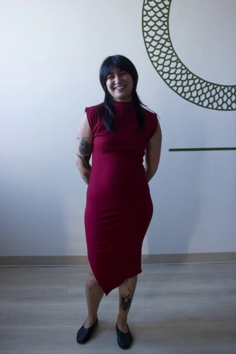 Meg Skinny Dress (Burgundy) - Image 7