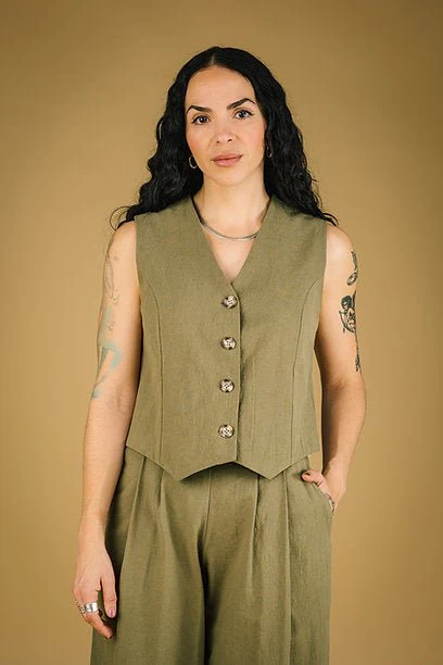 Mercedes Morin Portland Vest (Khaki) - Image 10