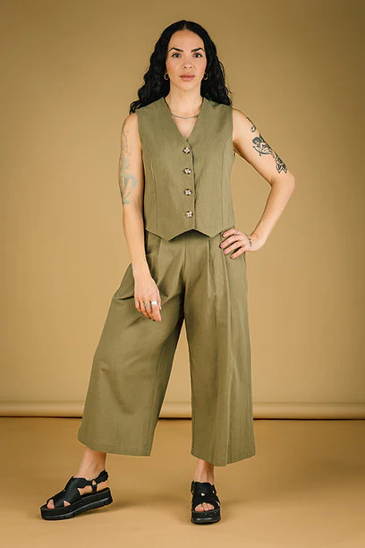 Mercedes Morin Portland Vest (Khaki) - Image 11