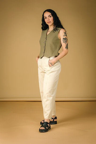 Mercedes Morin Portland Vest (Khaki) - Image 12
