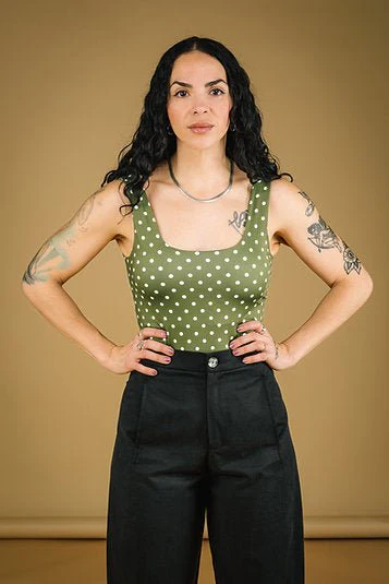 Mercedes Morin Sync Bodysuit (Green Polka Dot) - Image 4