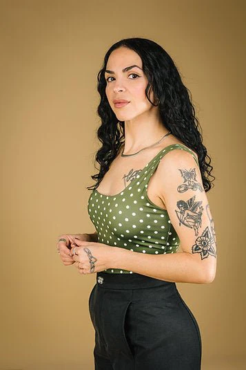 Mercedes Morin Sync Bodysuit (Green Polka Dot) - Image 7
