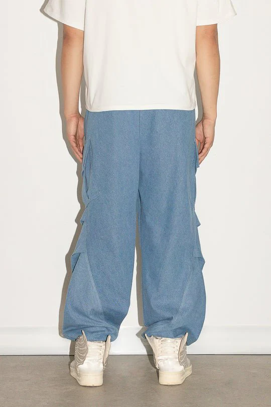 Mercy House Chase Cargo Pants (Mid Indigo Denim) - Image 4