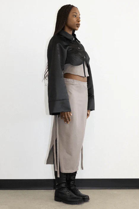 Mercy House Lair Cropped Satin Jacket - Image 5