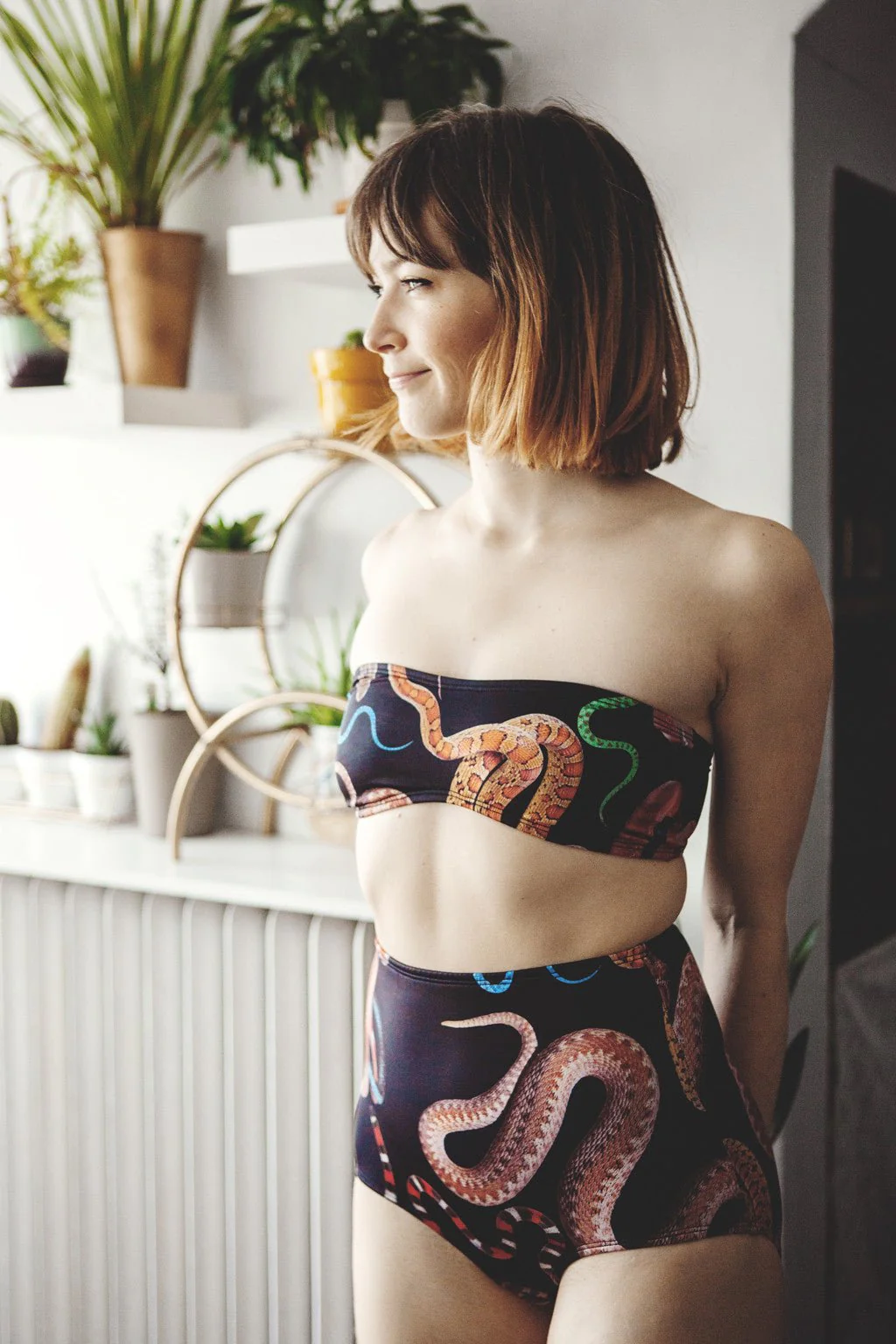Minnow Bathers Garter Bottoms (Snake Print) - Image 3