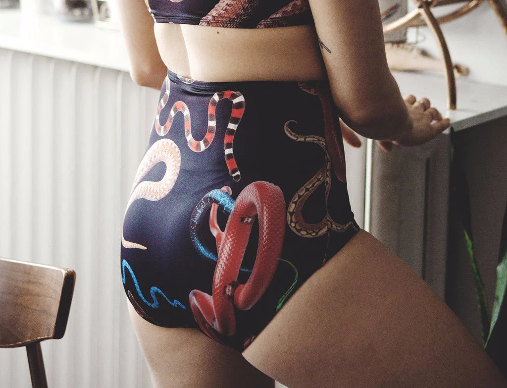 Minnow Bathers Garter Bottoms (Snake Print) - Image 5