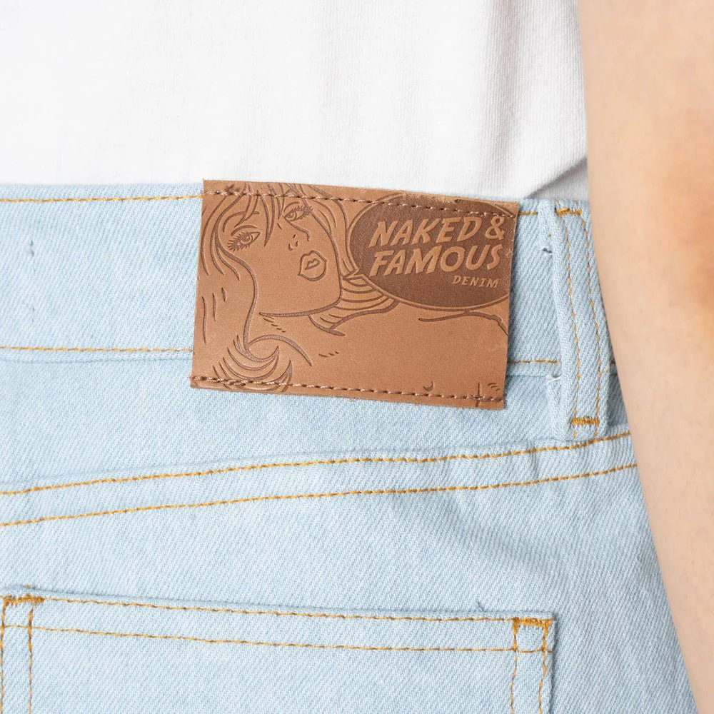 Naked & Famous Andie Denim Shorts (Secret Agent Bleach Denim) - Image 13