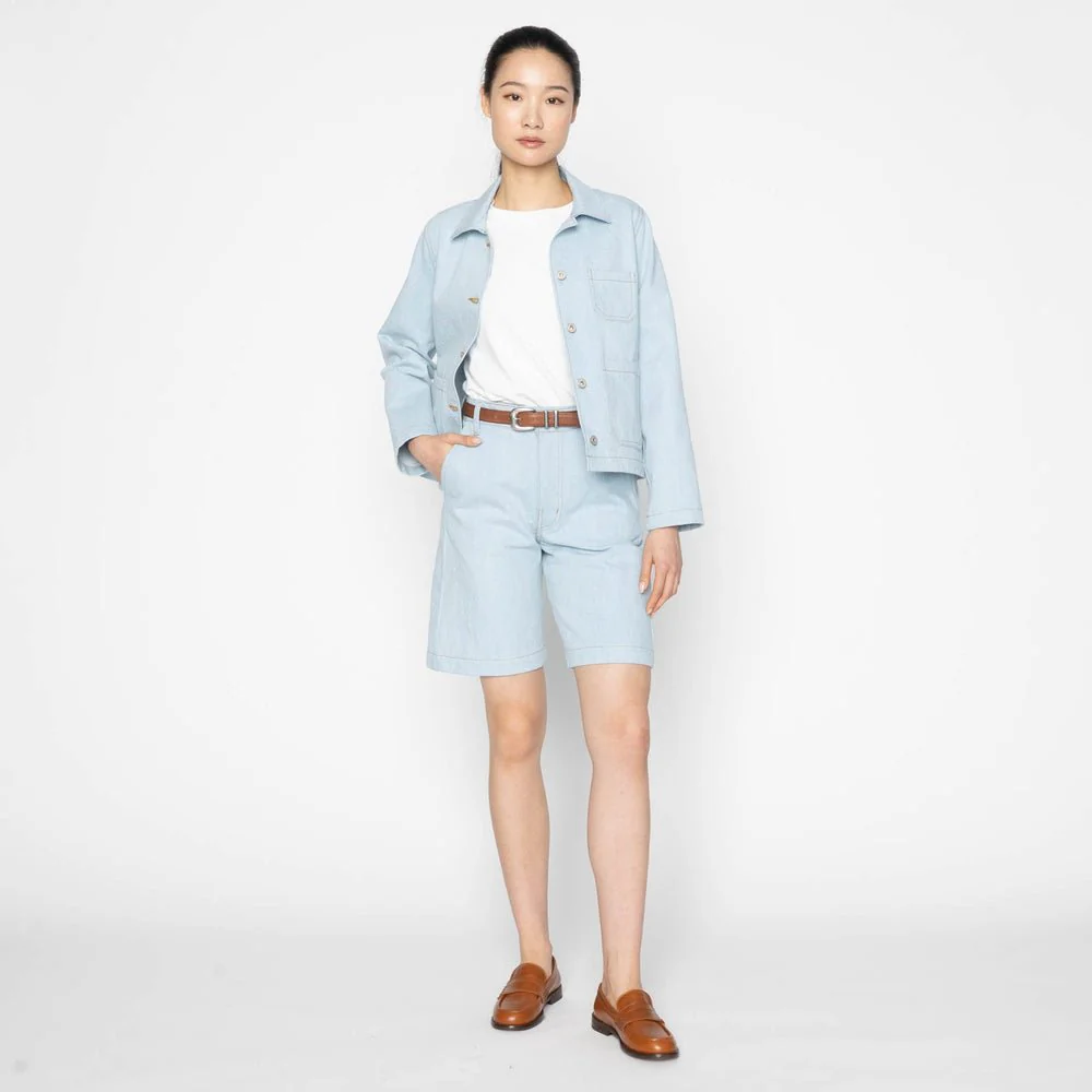 Naked & Famous Andie Denim Shorts (Secret Agent Bleach Denim) - Image 7