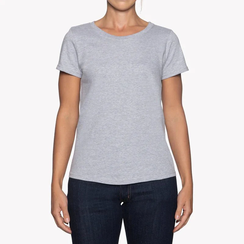 Naked & Famous Circular Knit Ballet T-Shirt (Heather Grey) - Image 4