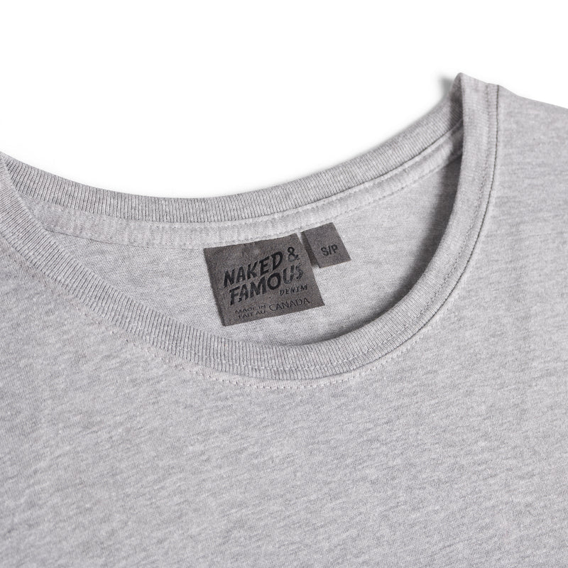 Naked & Famous Circular Knit Ballet T-Shirt (Heather Grey) - Image 8