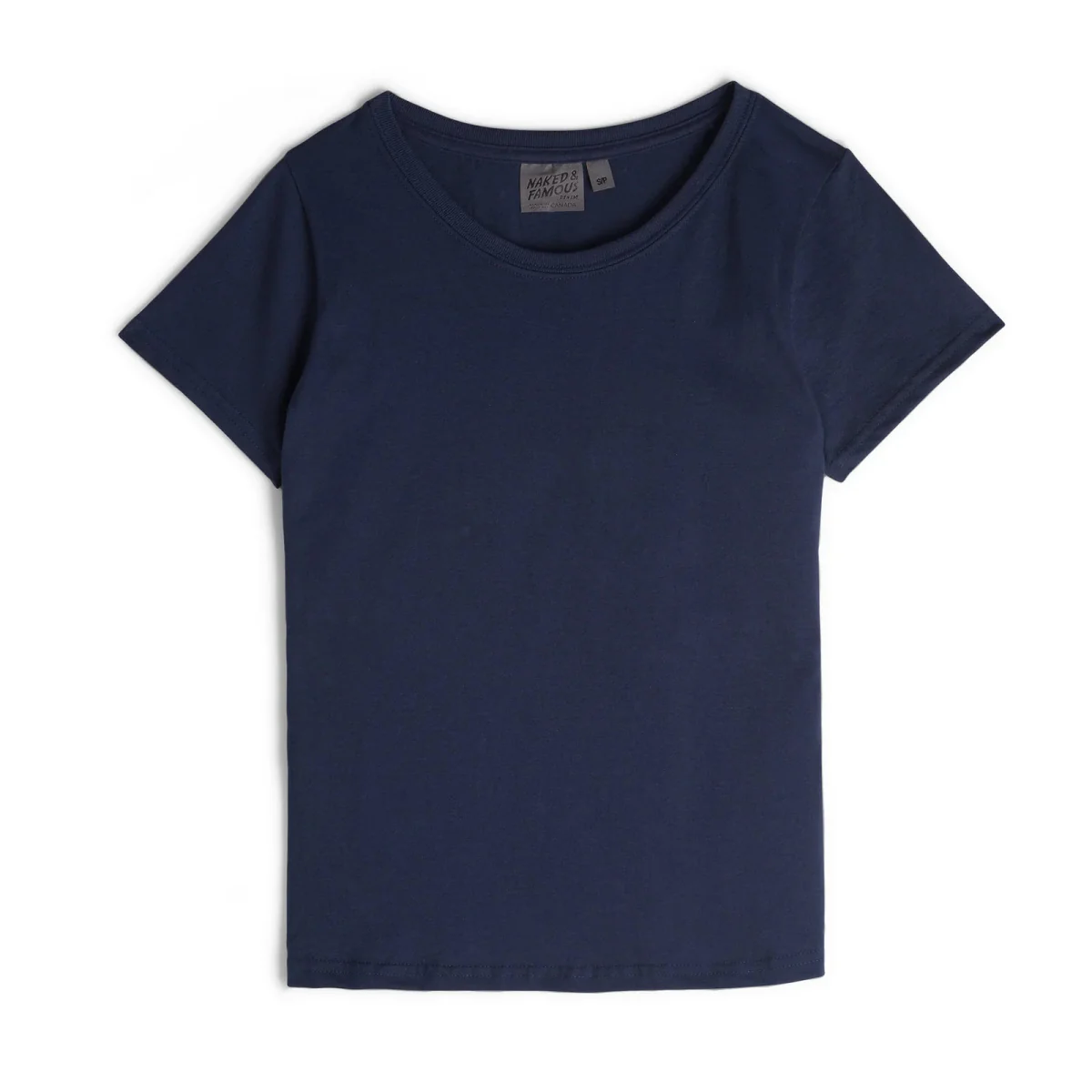 Naked & Famous Circular Knit Ballet T-Shirt (Navy) - Image 8