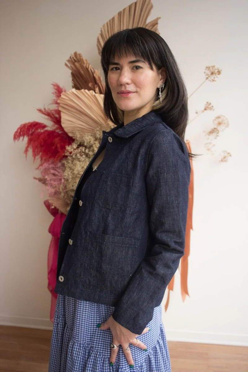 Naked & Famous Gracie Jacket (Linen Blend Denim) - Image 2