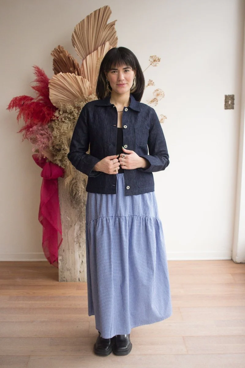 Naked & Famous Gracie Jacket (Linen Blend Denim) - Image 3