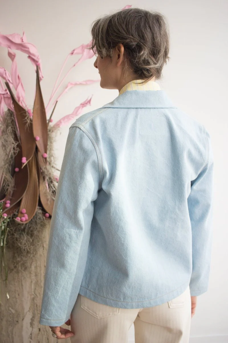 Naked & Famous Gracie Jacket (Secret Agent Bleach Denim) - Image 2