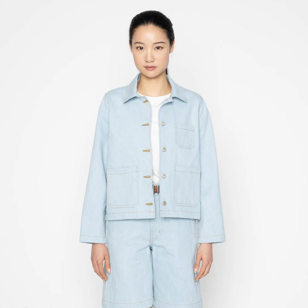 Naked & Famous Gracie Jacket (Secret Agent Bleach Denim) - Image 3