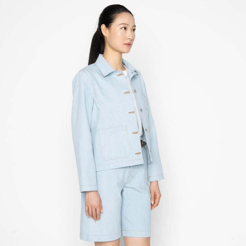 Naked & Famous Gracie Jacket (Secret Agent Bleach Denim) - Image 4