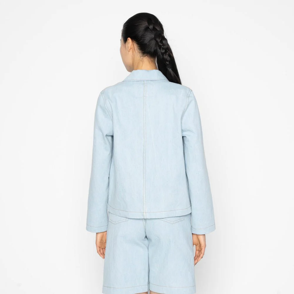 Naked & Famous Gracie Jacket (Secret Agent Bleach Denim) - Image 5