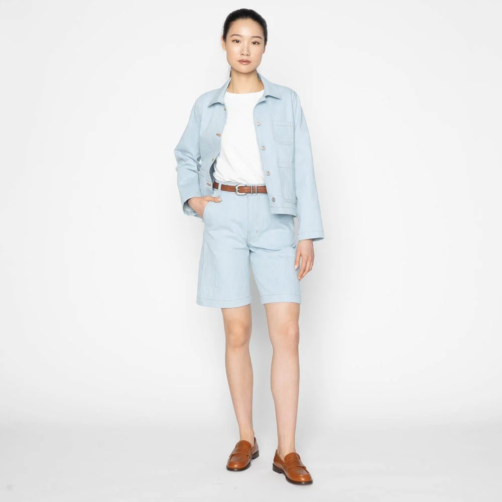 Naked & Famous Gracie Jacket (Secret Agent Bleach Denim) - Image 6