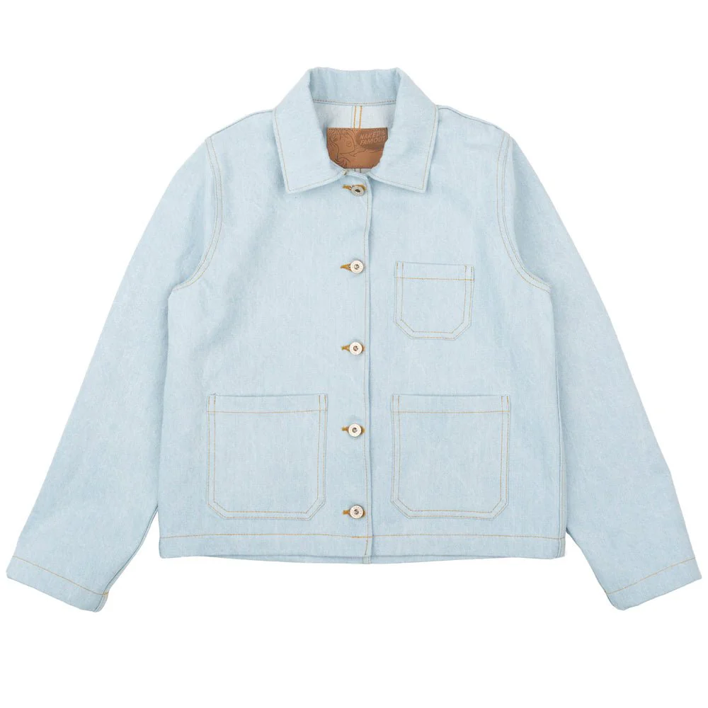 Naked & Famous Gracie Jacket (Secret Agent Bleach Denim) - Image 8