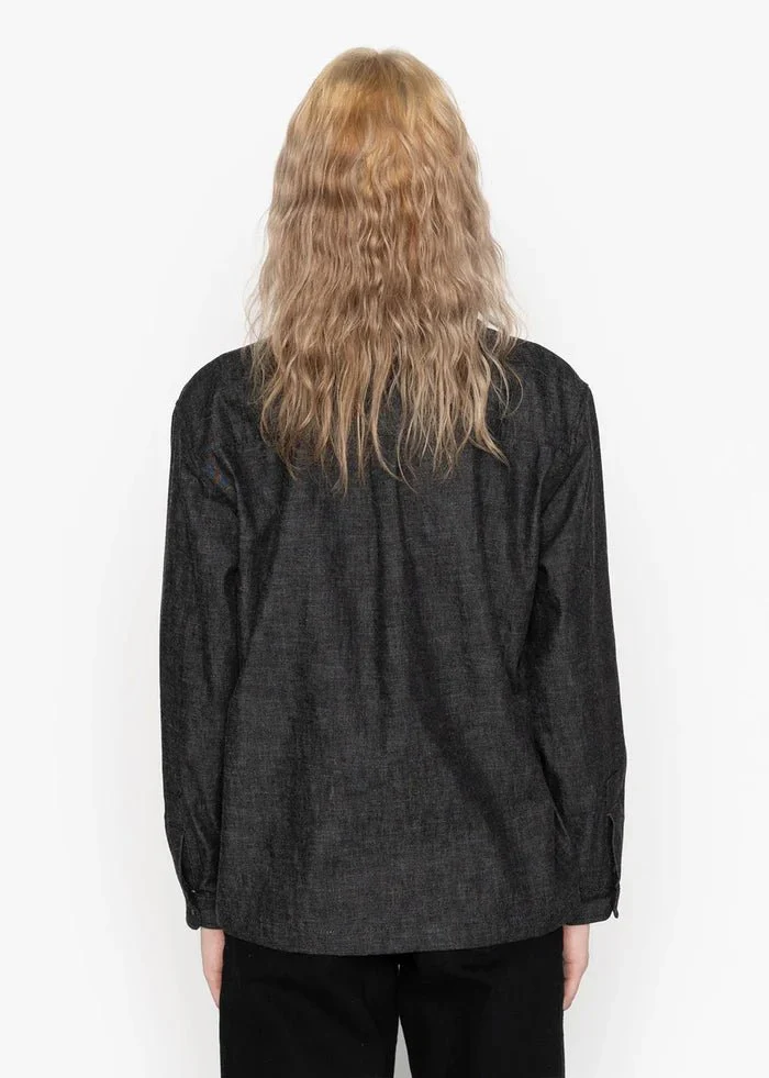 Naked & Famous Judy Shirt (Black Lightweight Denim) - Image 10