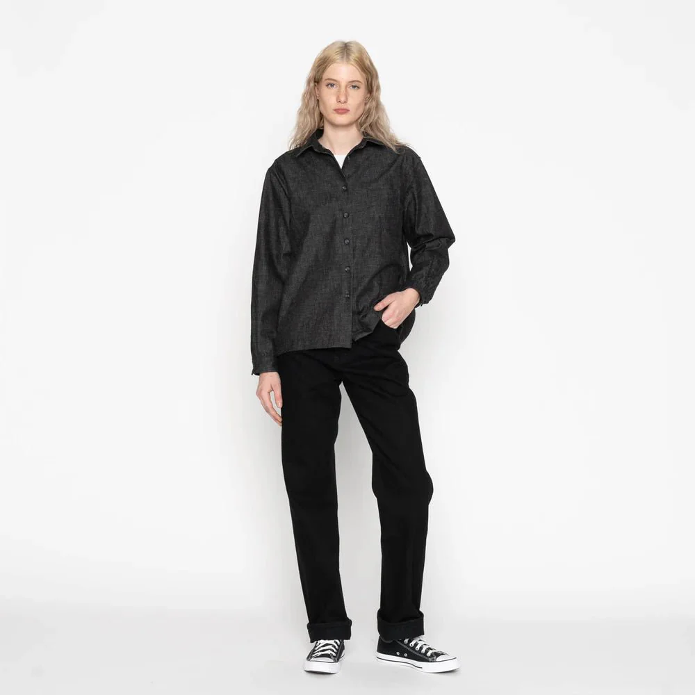 Naked & Famous Judy Shirt (Black Lightweight Denim) - Image 11