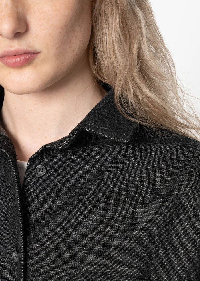 Naked & Famous Judy Shirt (Black Lightweight Denim) - Image 12