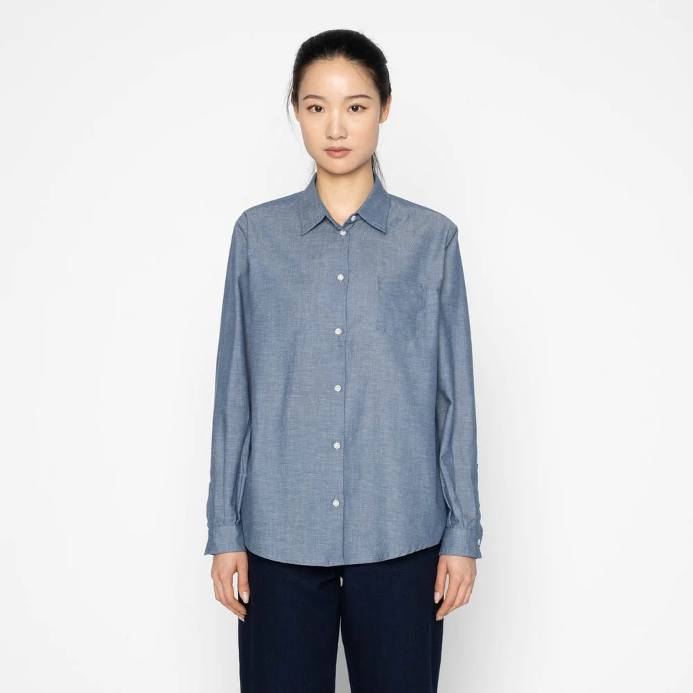 Naked & Famous Judy Shirt (Chambray with Multicolour Neps) - Image 3